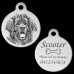 Leonberger Engraved 31mm Large Round Pet Dog ID Tag